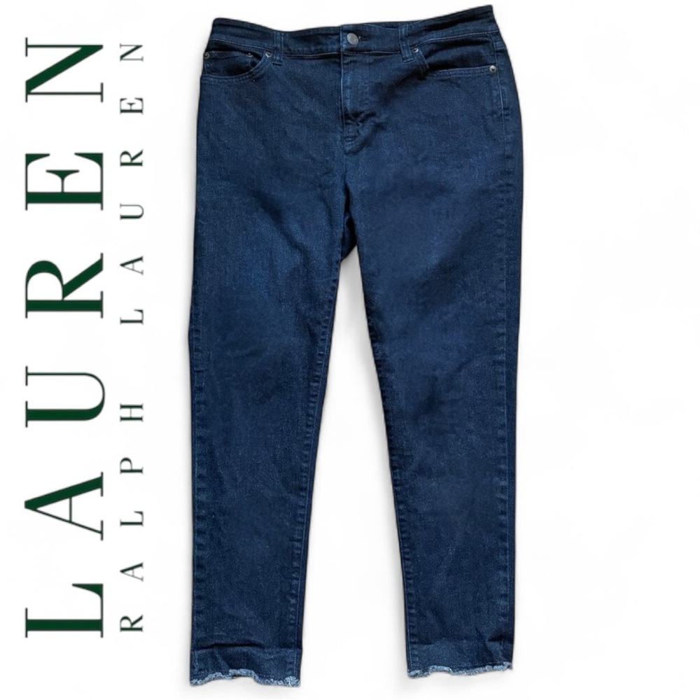 Lauren Ralph Lauren Dark Wash Premier Skinny Crop Jeans 5-Pocket Wmn’s | Sz 10